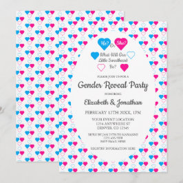 Convite Pequena Revelação de Gênero do Dia de os namorados