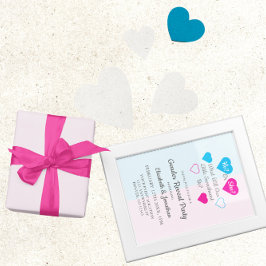 Convite Pequena Revelação de Gênero do Dia de os namorados