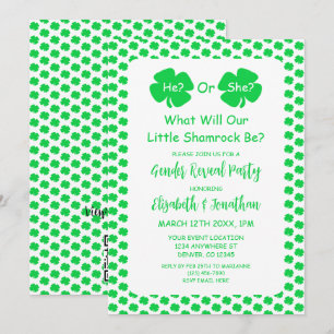 Convite Pequena Revelação de Gênero do Shamrock