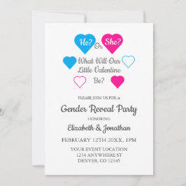 Convite Pequena Revelação do Gênero do Dia de os namorados