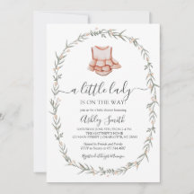 Pequena Senhora Chá de fraldas, vestido de bebê