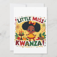 Pequena Senhorita Kwanza Afro-Americana Herança Kw