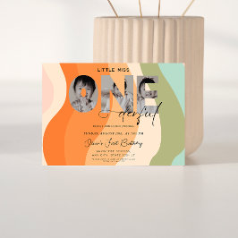 Convite Pequena Senhorita Um primeiro aniversario Maravilh