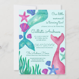 Convite Pequena Sereia Varetas Caçadores Cadeias Aniversár