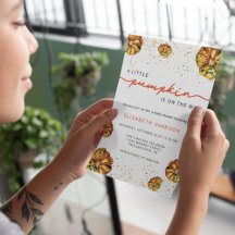 Pequenas abóboras estão a caminho do chá de fralda