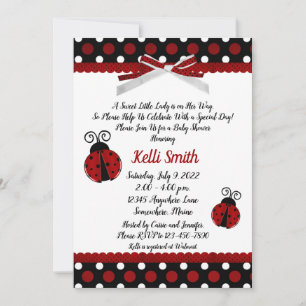 Convite Pequenas Chamadas de Bebê Ladybug