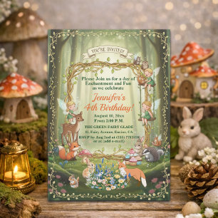 Convite Pequenas Fadas Floresta Caprichosa Festa de Aniver