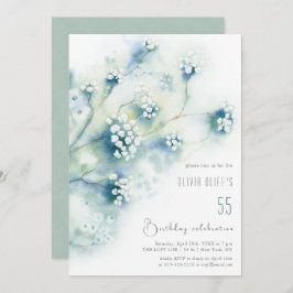 Convite Pequenas Flores Brancas Aniversário A Qualquer Ida