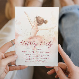 Convite Pequenas princesas cor-de-rosa e Festa de aniversá