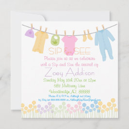 Convite Pequenas roupas e ver