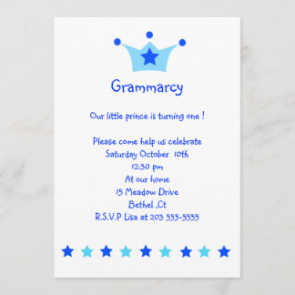 convite pequeno 2 do aniversário do príncipe