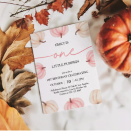 Convite Pequeno Abóbora Transformando Um Aniversário