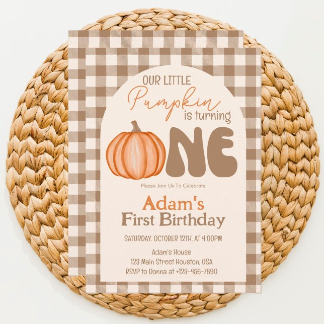 Convite Pequeno Abominável outono Primeiro primeiro aniver (Criador carregado)