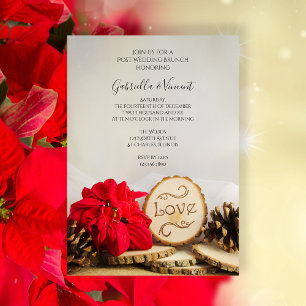 Convite Pequeno-almoço pós-casamento Floresta de Poinsetti