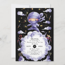 Convite Pequeno Aniversário de Ninja Mágica