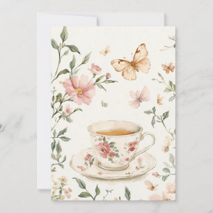 Convite Pequeno Baby Sprinkle Blooms   Blush & Sage