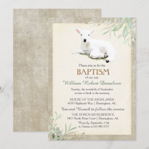 Convite Pequeno Batismo Sexo/Sexo/Convite Neutro