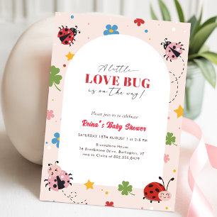 Convite Pequeno Bug do Amor Chuvinha de Amor Baby Shower