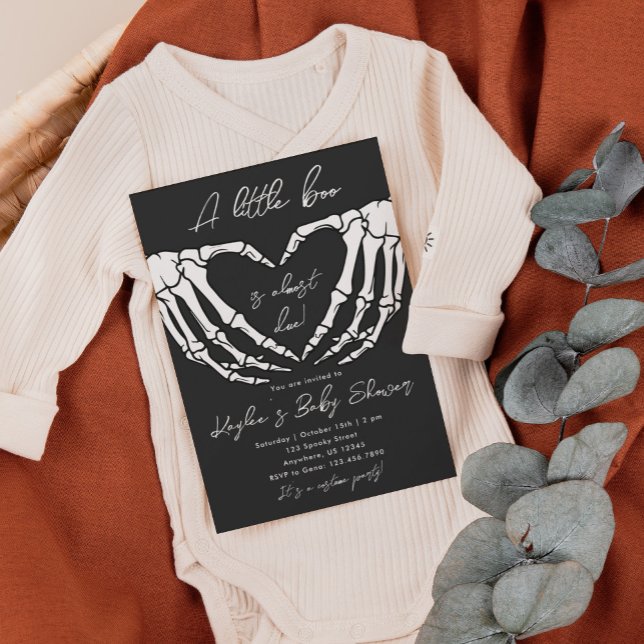 Convite Pequeno Chá de fraldas Boo (Criador carregado)