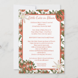 Convite Pequeno Chá de fraldas Cutil Clementine Por Distân