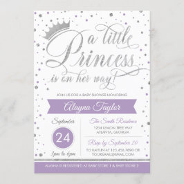 Convite Pequeno Chá de fraldas da Princesa Convide, Faux G