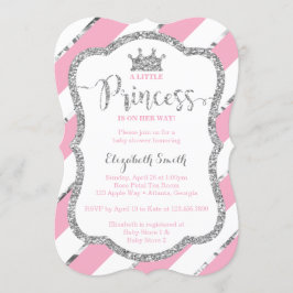 Convite Pequeno Chá de fraldas da Princesa Convide, Faux G