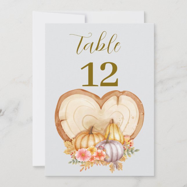 Convite Pequeno Chá de fraldas de Abóbora Bonito (Frente)