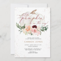 Pequeno Chá de fraldas de Abóbora Queda Floral