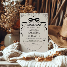 Convite Pequeno Chá de fraldas de Dia das Bruxas Gótico Mí