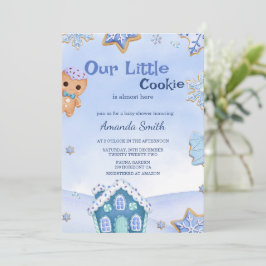 Convite Pequeno Chá de fraldas de inverno da Cookie