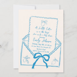 Convite Pequeno Chá de fraldas De Limão Desenhado À Mão