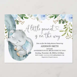 Convite Pequeno Chá de fraldas do tronco de elefante de am