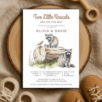Pequeno Chá de fraldas dos Gêmeos Rascals Raccoons