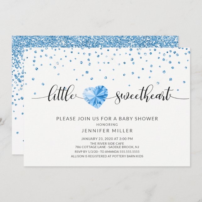 Convite Pequeno Chá de fraldas dos Meninos do Coração (Frente/Verso)