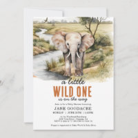 Pequeno Chá de fraldas Elefante Selvagem