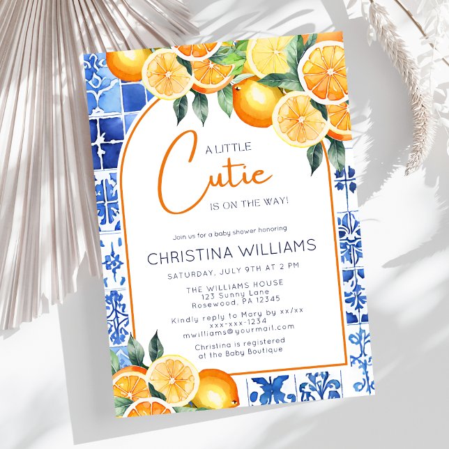 Convite Pequeno Chá de fraldas Neutro por Gênero (Criador carregado)