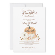 Pequeno Chá de fraldas Pumpkin Linen & White Pumpk