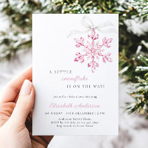 Pequeno Chá de fraldas Rosa Floco de Neve