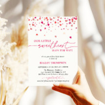 Pequeno Chá de fraldas Swetheart Convide, Chá de f