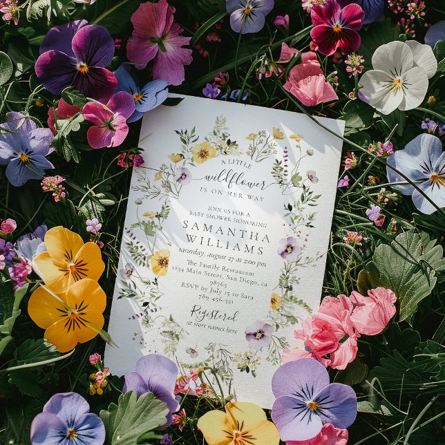 Convite Pequeno Chá Roxo Roxo Floral (Criador carregado)