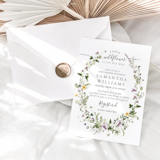 Convite Pequeno Chá Roxo Roxo Floral (Criador carregado)