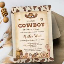 Pequeno Chuveiro de Bebê Cowboy Western