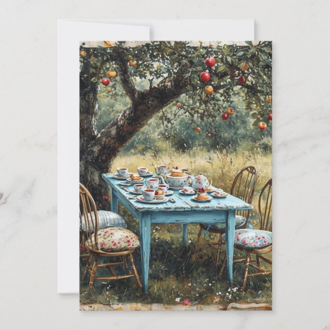 Convite Pequeno Chuveiro de Bebê Little Blooms | Tema Prim (Frente)