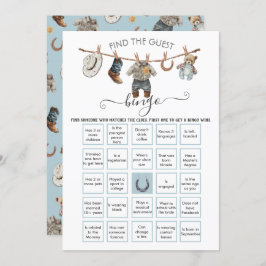 Convite Pequeno Cowboy Clothesline Encontre o convidado BI