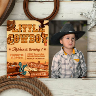 Convite Pequeno Cowboy com Foto