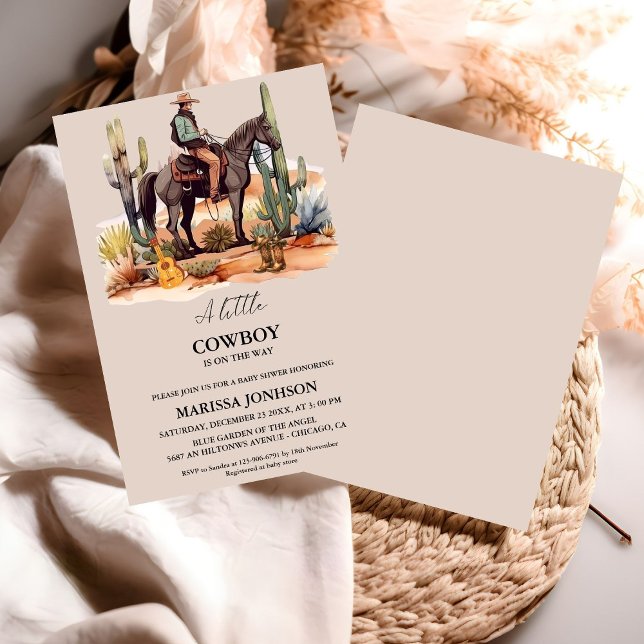 Convite Pequeno Cowboy do Oeste selvagem no caminho do Chá (Criador carregado)