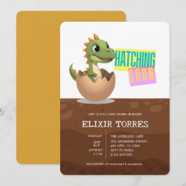 Convite Pequeno Dinossauro Nasce em Breve