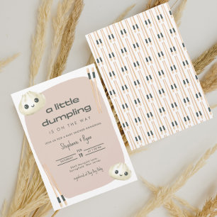 Convite Pequeno Dumpling Dim Sum Chá de Bebê