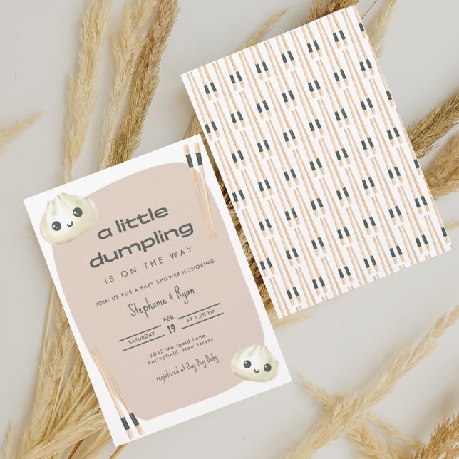 Convite Pequeno Dumpling Festa de Bebê Dim Sum (Criador carregado)