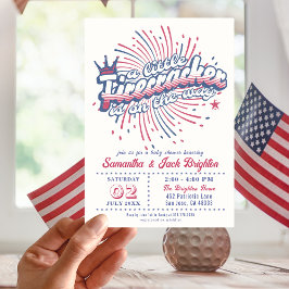 Convite Pequeno Firecracker, Chá de fraldas 4 de julho nos